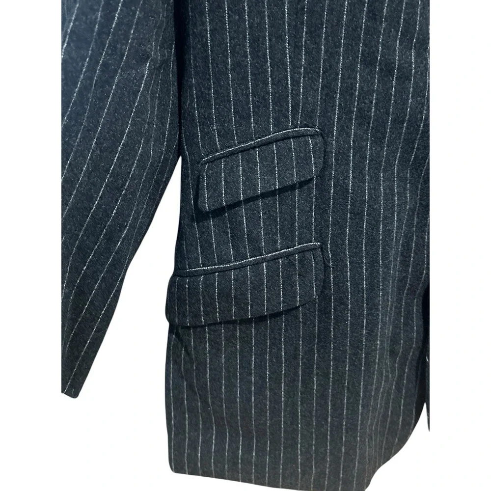 Vintage Baron Of Piccadilly Tweed Sports Jacket Blazer 38L Black Wool #RR‎